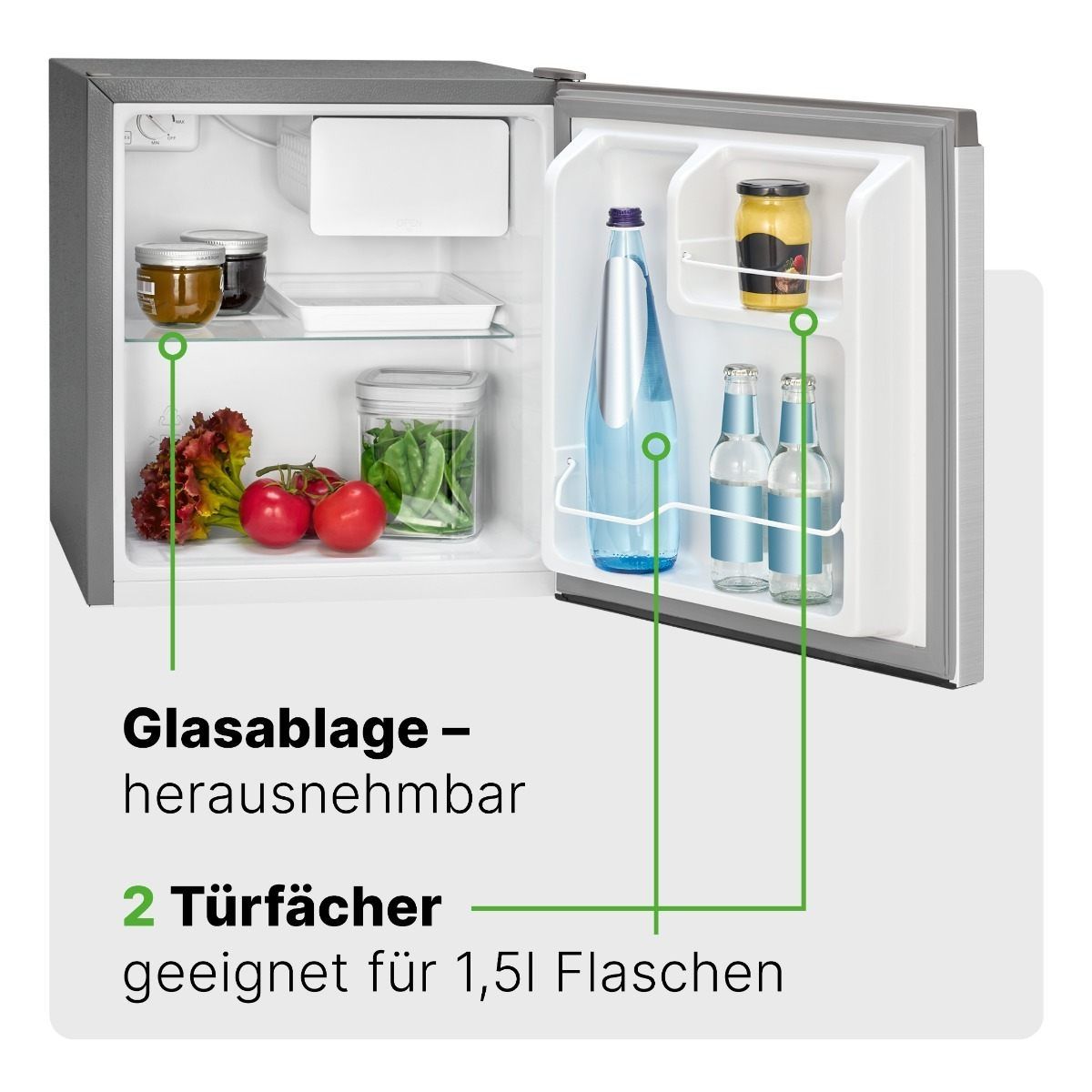 Bomann Mini Bar Refrigerator 45L – German Quality | Luxury Edition