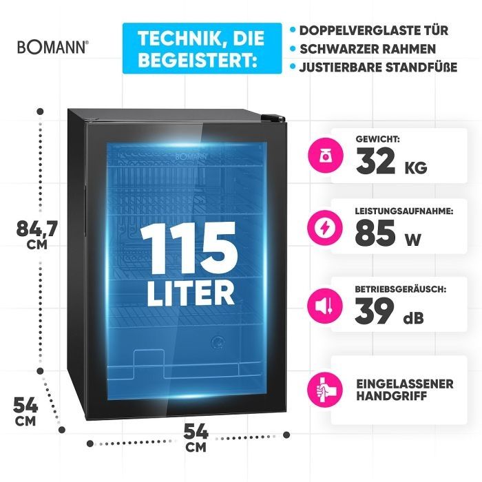 Bomann Beverage Cooler KSG 7290 black