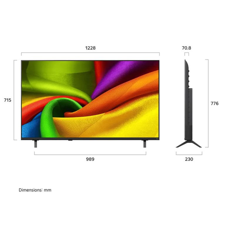 تلفزيون ال جي سمارت 55 بوصة ، LED جودة 4K UHD معالج α7 AI 4K Gen9 ريموت ماجيك بريسيفر داخلى (2026) - 55NU840B6LA
