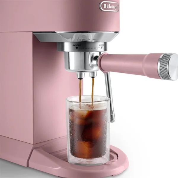 ماكينة قهوة اسبريسو ديلونجى دو  ديو EC890 مع مضخة واسبرسو ومشروب بارد، ماكينة قهوة يدوية مع ذراع بخار لاتيه ارت من ديلونجي، عرض 15 سم، 2 اسبريسو، شاشة لمس، 