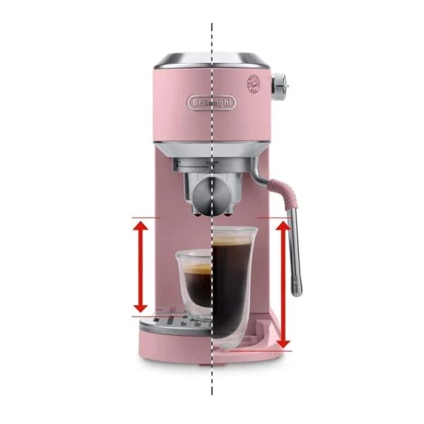 ماكينة قهوة اسبريسو ديلونجى دو  ديو EC890 مع مضخة واسبرسو ومشروب بارد، ماكينة قهوة يدوية مع ذراع بخار لاتيه ارت من ديلونجي، عرض 15 سم، 2 اسبريسو، شاشة لمس، 