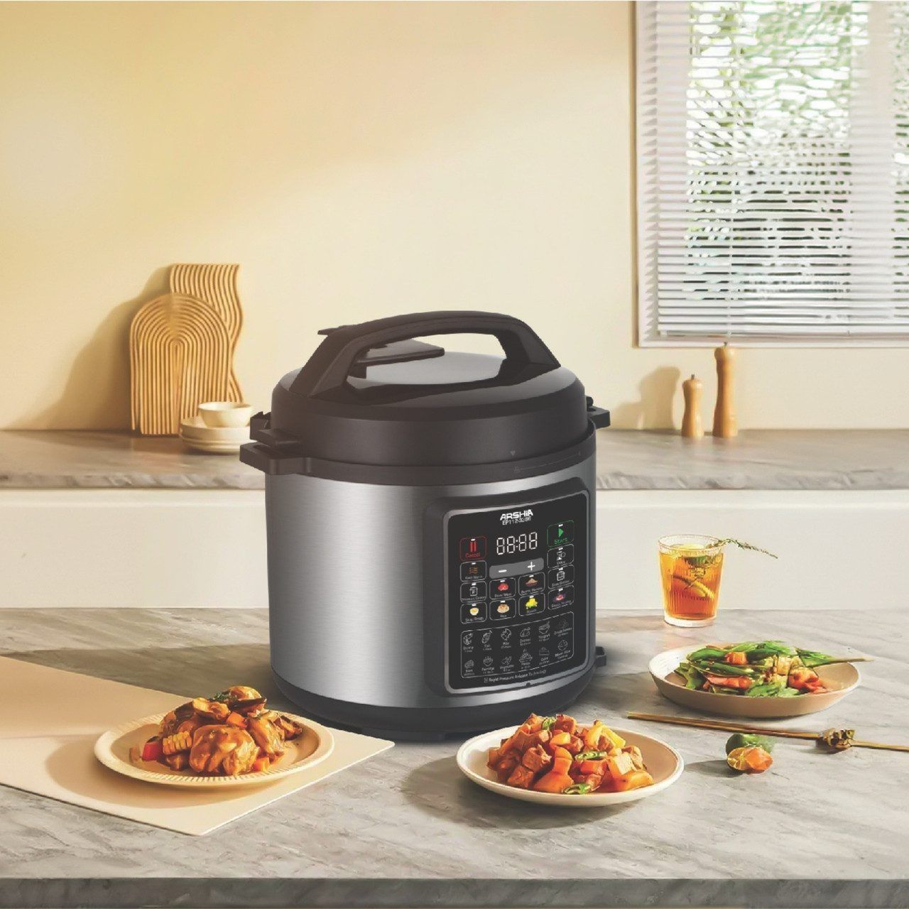 Arshia Digital Pressure Express Cooker 6L – 3386