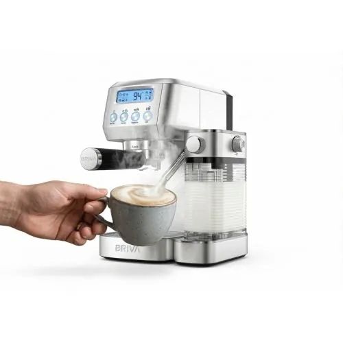 بريفا ماكينة قهوة موكا لاتيه برو 1350 وات لون فضي BRIVA-50480
