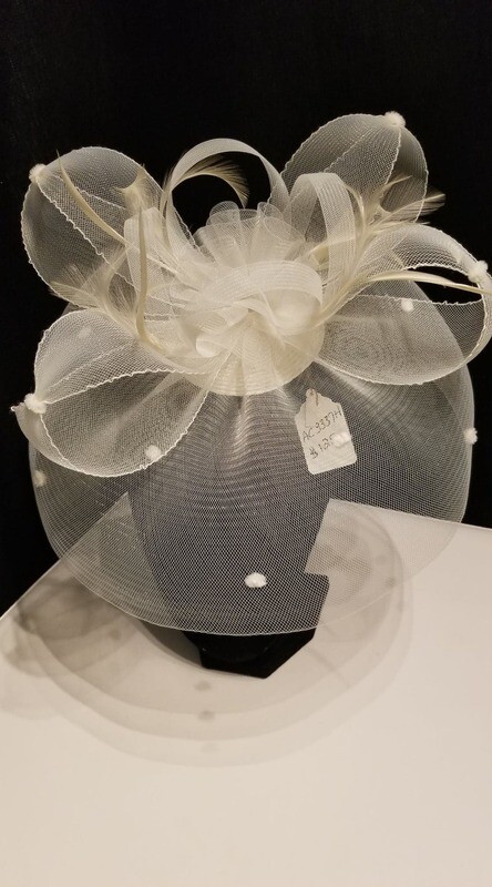 Bridal Cocktail Hat - Ivory Bridal Cocktail Hat - Ivory