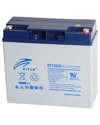 RITAR RT12220 12V 22AH Deep Cycle SLA Battery