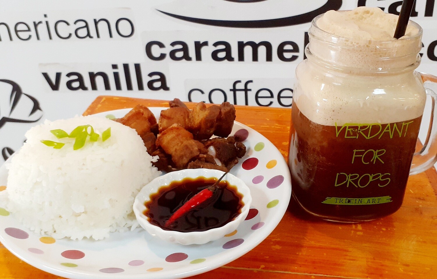 Lechon Kawali w/ rice + drink