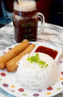 Shanghai w/ rice + drink