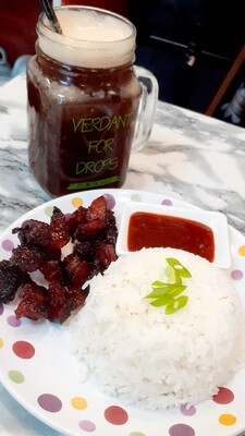 Tocino w/ rice +drink