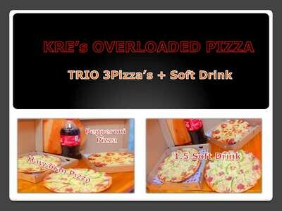 Trio 3Pizza&#39;s  Overload + Soft Drink