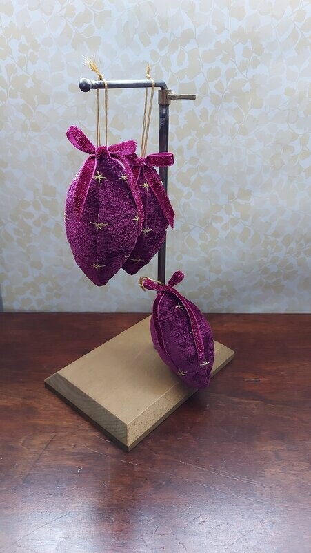 Amethyst Christmas Fabric Bauble