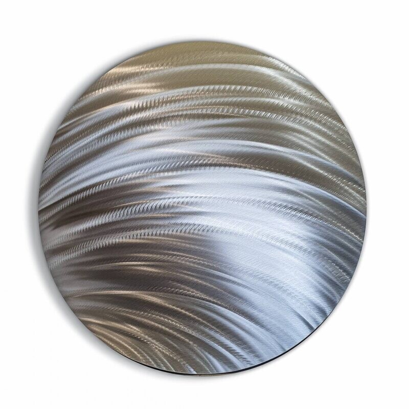 Moon Silver Wall Art, Metal Decor, Minimalist Decor, Abstract Art, Metal Sculpture, Wall Hanging, Moon Decor, Round Accent