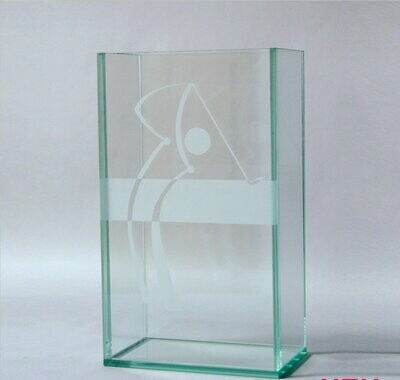 Glasgefäß/Vase Schwung