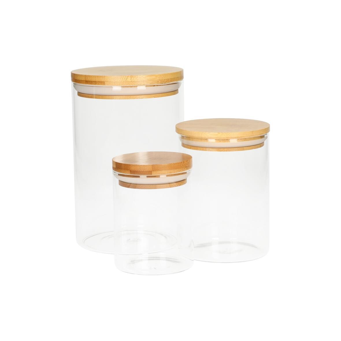 Glasdose mit Bambusdeckel