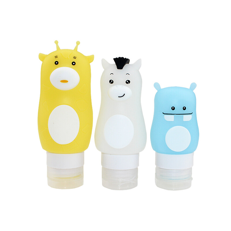 Silicone Kids Travel Bottles - 3pc