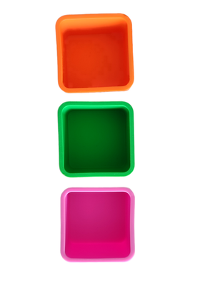 Silicone Snack Cups - Square 3pc