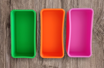 Silicone Snack Cups - Rectangular 3pc