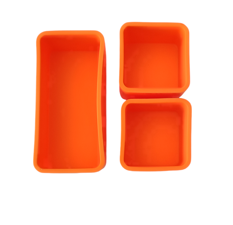 Silicone Snack Cups - Orange 3pc