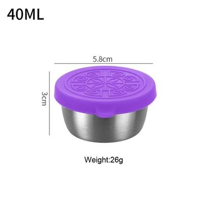 Stainless Steel Sauce Containers - Purple 1pc
