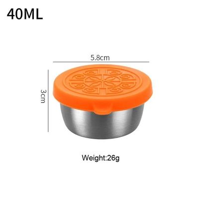 Stainless Steel Sauce Containers - Orange 1pc