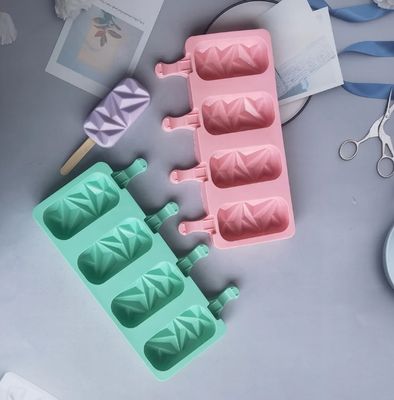 Silicone Ice Cream Moulds - Rectangular with Design
