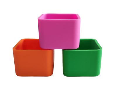 Silicone Snack Cups - Square 3pc