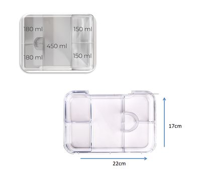 Inner Replacement Tray -  Single Latch - Large - Glitter Bento Box
