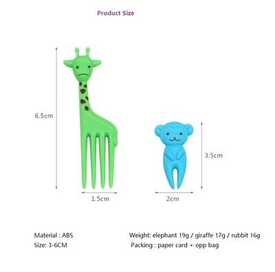 Animal Fruit Forks 10pc