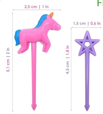 Unicorn Fruit Picks 6pc
