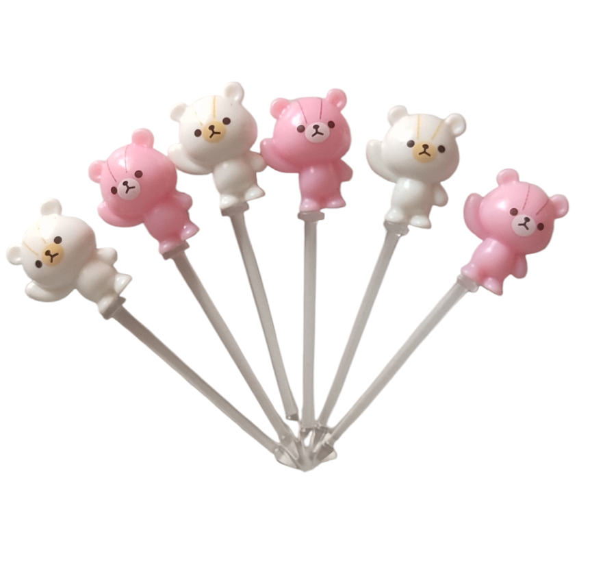Teddy Fruit Picks 6pc