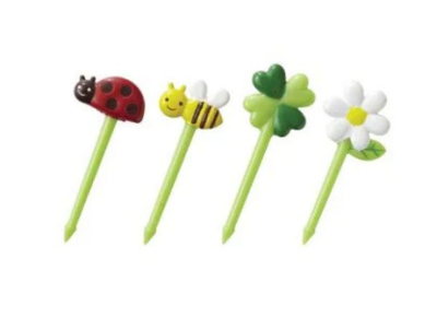 Honey Bee &amp; Flower Picks 8pc
