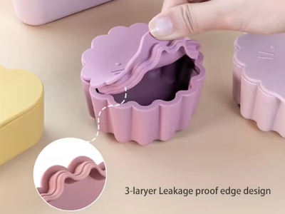 Baby Silicone Snack Containers - Lion Pink
