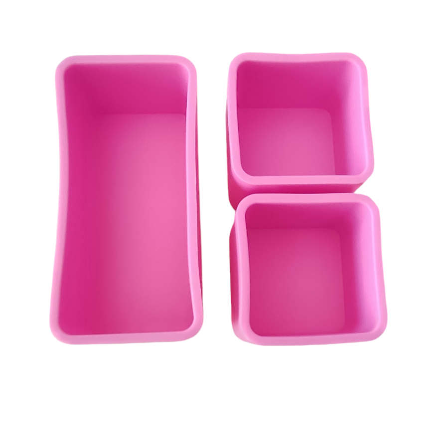 Silicone Snack Cups - Pink 3pc