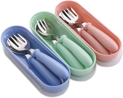 Stainless Steel Baby / Toddler Cutlery Set 2pc