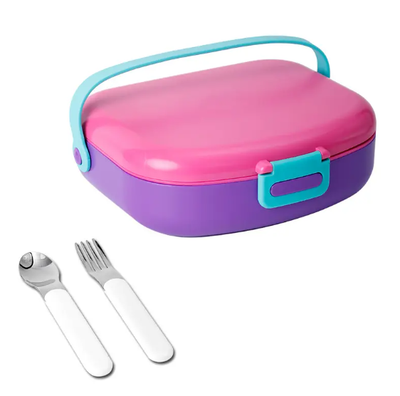 Bento Box - 4 Compartments - Pink &amp; Purple