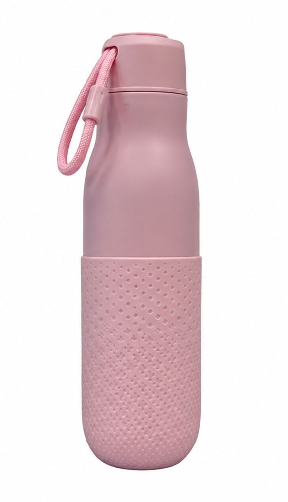 Stainless Steel Grip Water Bottle - Pink