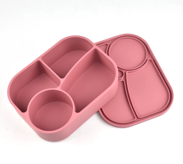 Silicone Bento Box - Reddish Pink