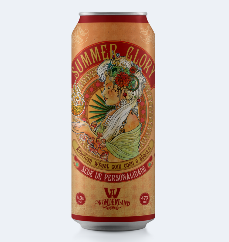 Summer Glory, American Wheat Ale com coco e abacaxi, lata 473 ml