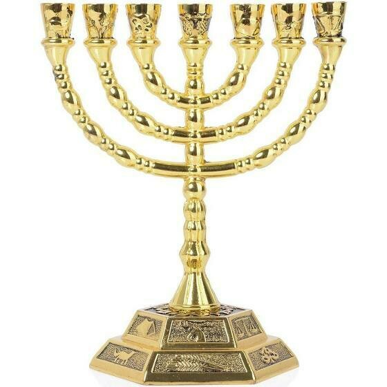 Menorah7 Branch Temple MENORAH candle holder