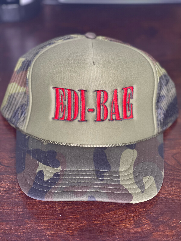Camo “Edi-Bae” Trucker Hat