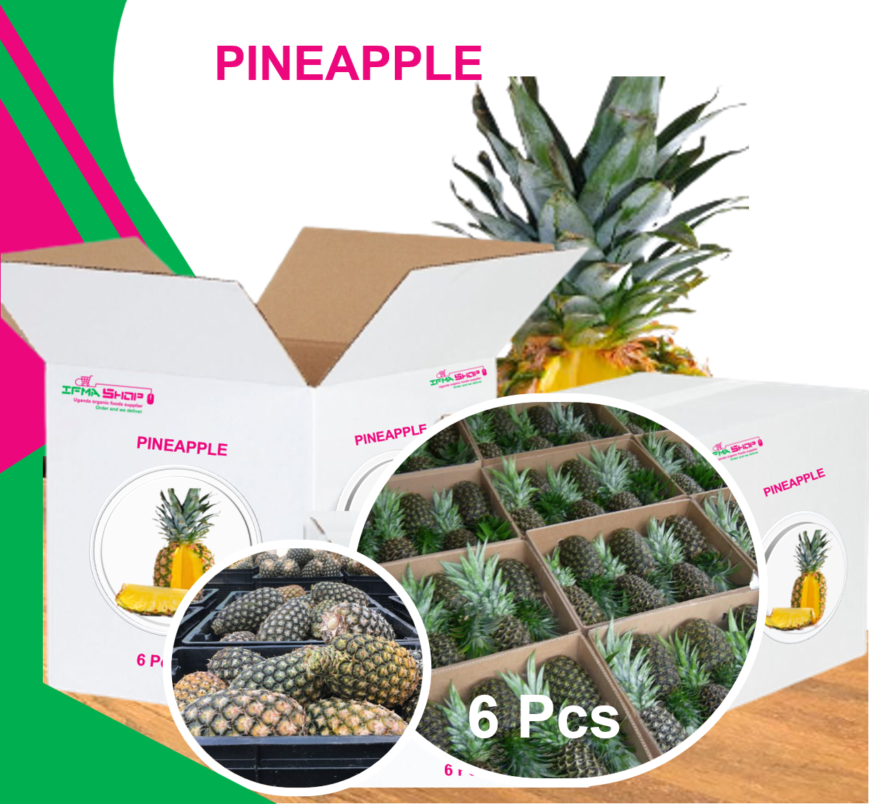 6PCS   PINEAPPLE