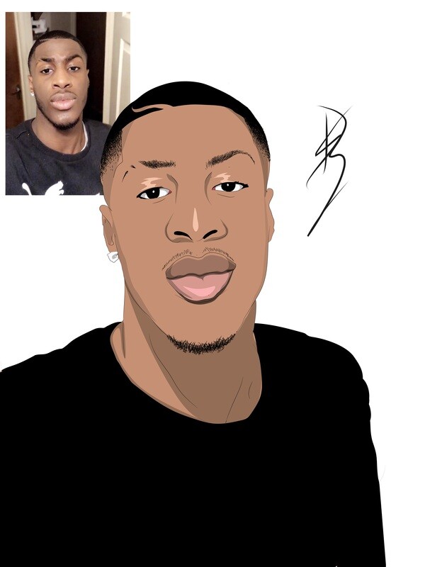 Simple portrait with no background