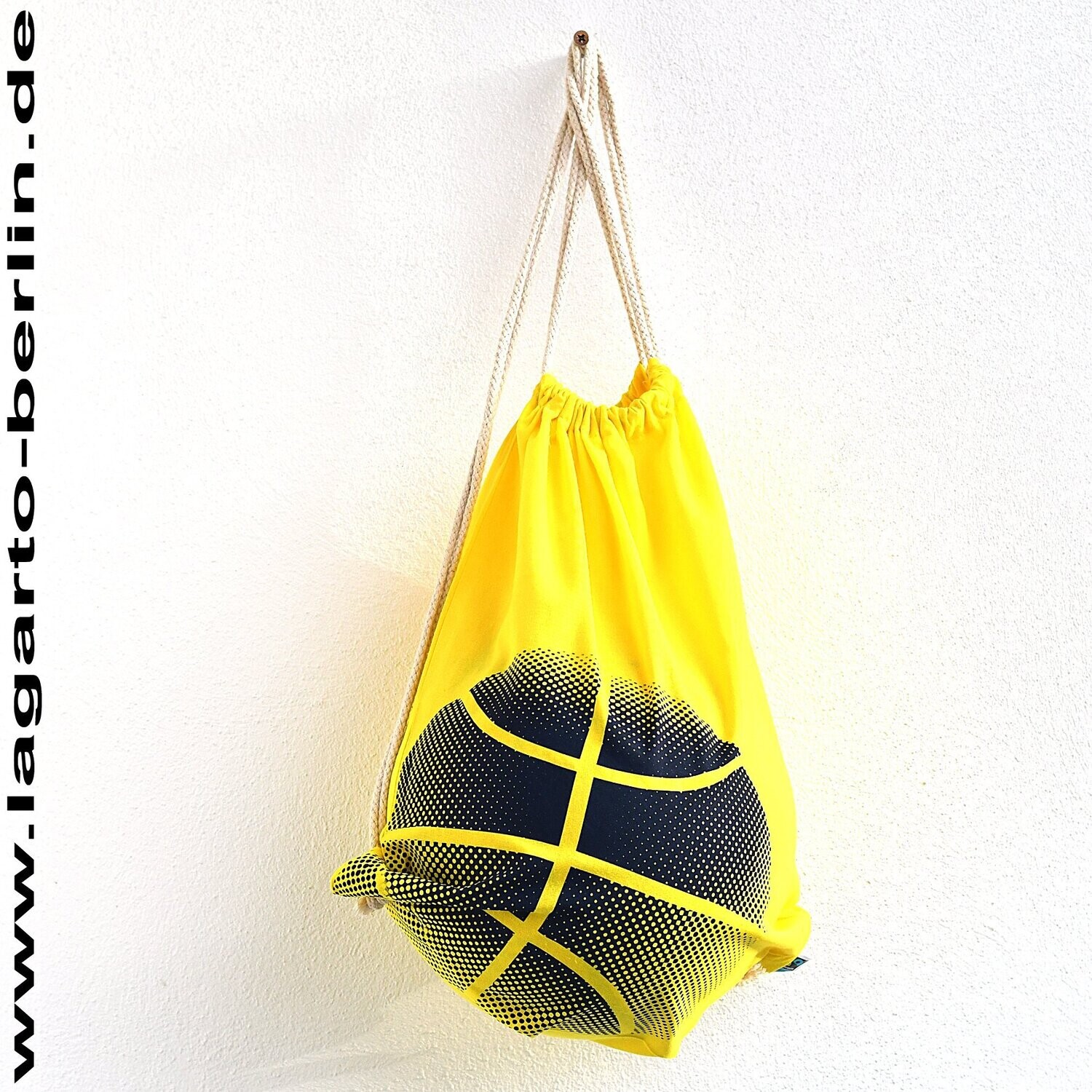 Sportbeutel, Tasche, Basketball gelb- Lagarto Berlin