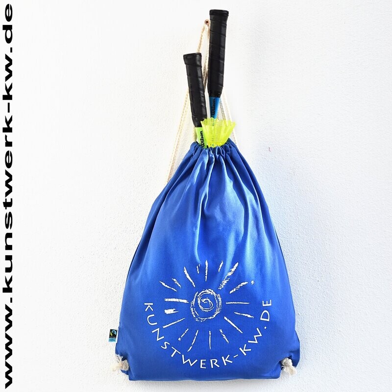 Sportbeutel, Tasche, blau, Kunstwerk-KW Sportbeutel, Tasche, blau, Kunstwerk-KW