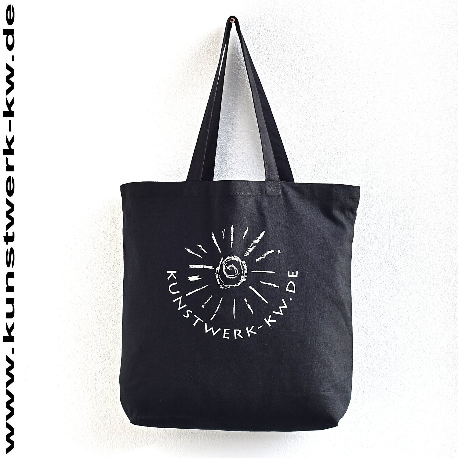 Tasche, Shopper, schwarz - Kunstwerk-KW Logo