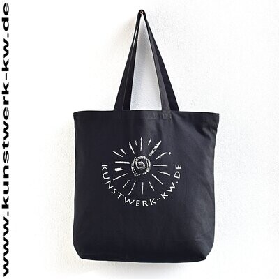 Tasche, Shopper, schwarz - Kunstwerk-KW Logo