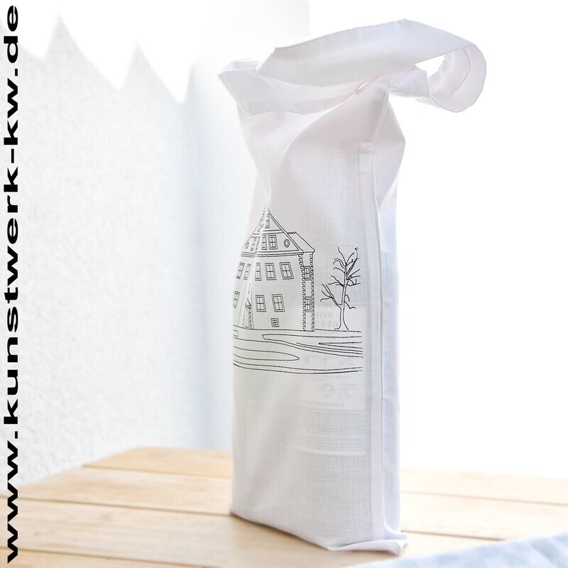 Flaschenpost Tasche, weiß, Schloss-KW
