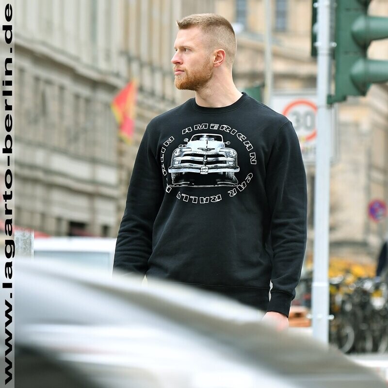 Sweatshirt, schwarz - BERLIN AMERICAN CAR RALLY Sweatshirt, schwarz - BERLIN AMERICAN CAR RALLY