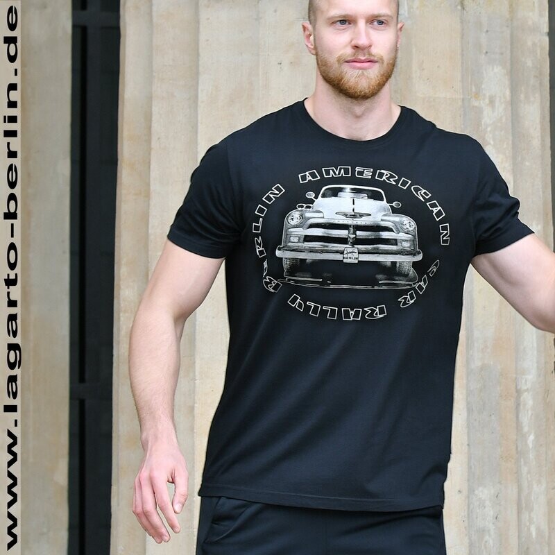 T-Shirt, schwarz - BERLIN AMERICAN CAR RALLY T-Shirt, schwarz - BERLIN AMERICAN CAR RALLY