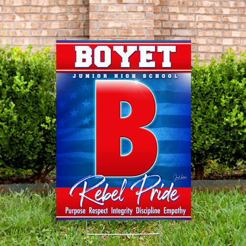 Boyet Jr. High Yard Sign