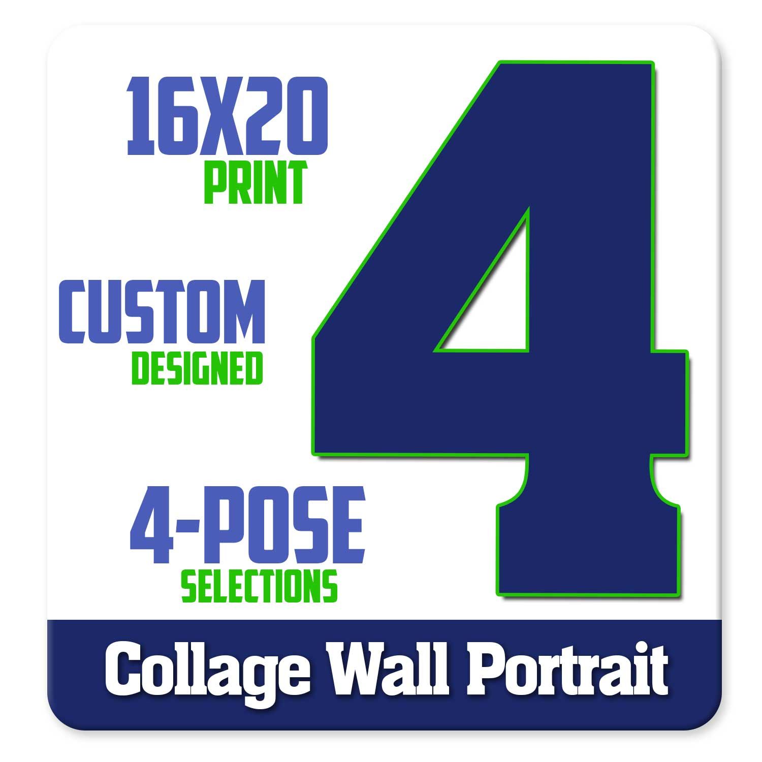 4-Image Collage Wall Portrait - 16x20 Print